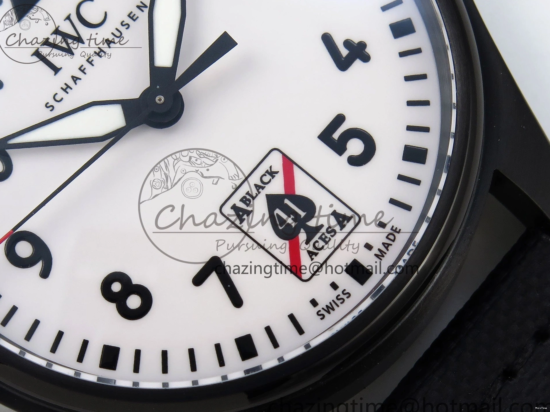 MIROTIME 0521 Pilot Black Ace BLSF 1:1 Best Edition White Lume Dial on Black Nylon Strap MIYOTA OnTrend 7021